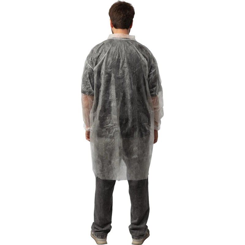 Халат н/с процед, рук.рез, на липуч, XL, дл.110см, пл 17, белый, 10шт/уп