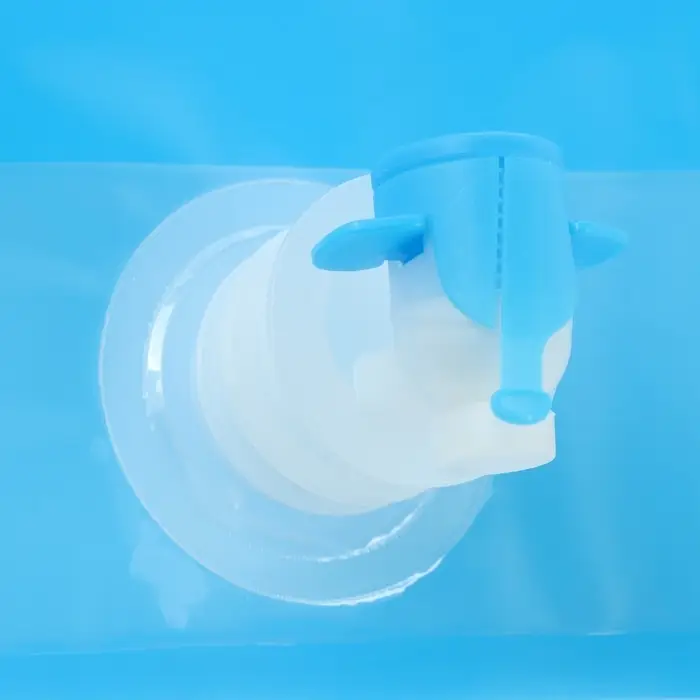 Складная канистра с клапаном 5 л, синяя, пластик