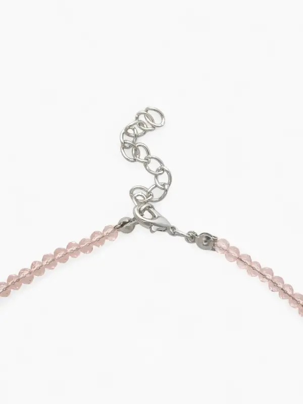 Чокер «Цветок» хрусталик, цвет розовый в золоте, 37 см + 5 см доп, цепочка