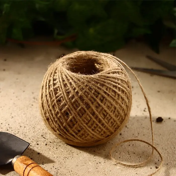 Шпагат джутовый для подвязки растений, 100 м, 1120 текс, 2 нити, джут, Greengo