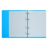 Тетрадь на кольцах Calligrata A5, 80 листов, в клетку, пластиковая обложка, блок офсет, голубая