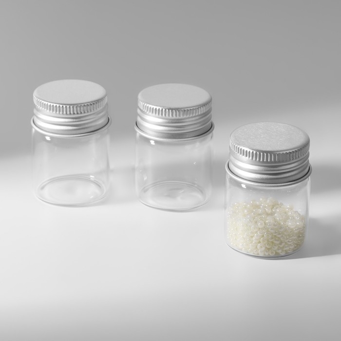 Баночки для хранения бисера, d = 3 × 4 см, 3 шт Баночки для хранения бисера, d = 3 × 4 см, 3 шт