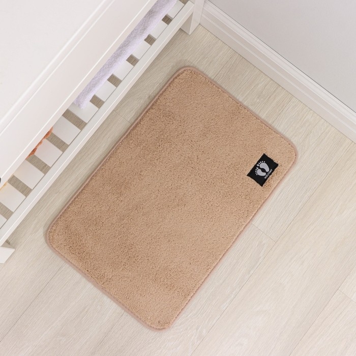 Коврик для дома Доляна «Искушение», 40×60 см, цвет бежевый Коврик для дома Доляна «Искушение», 40×60 см, цвет бежевый