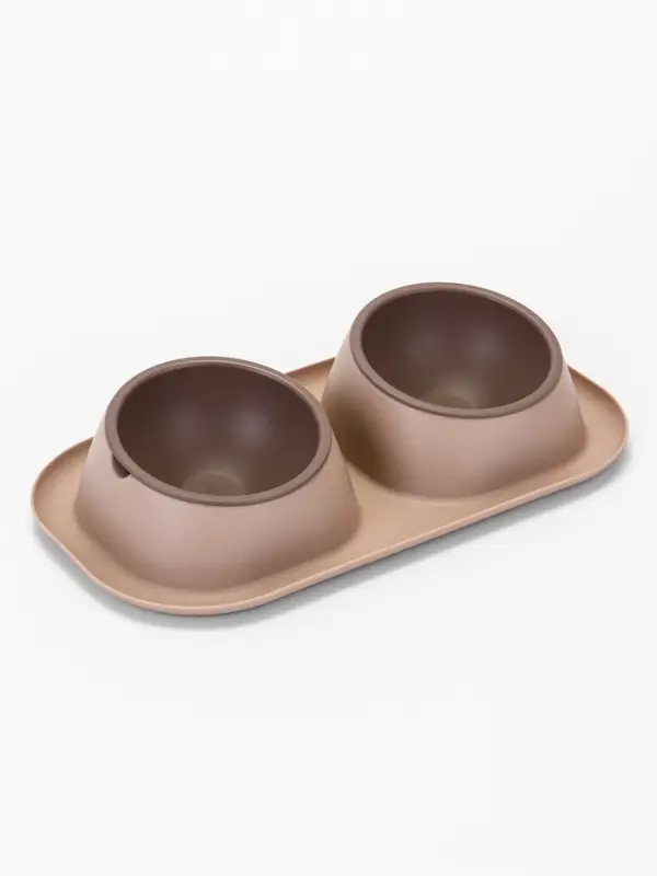 Миска для животных Дубль Мини  0,2 л , Soft-touch,каппучино Миска для животных Дубль Мини  0,2 л , Soft-touch,каппучино