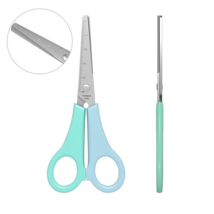 Ножницы детские ErichKrause Joy Pastel, 13.5 см, с закруглёнными концами лезвий и линейкой, блистер, МИКС Ножницы детские ErichKrause Joy Pastel, 13.5 см, с закруглёнными концами лезвий и линейкой, блистер, МИКС