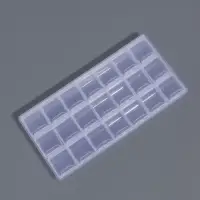 Органайзер для хранения мелочей, 21 отделение, 21.5&times;10.5&times;1.9 см, прозрачный