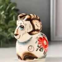 Фигурка фарфор &laquo;Баран Лёня&raquo;, 8.5 см, гжель цветная, МИКС