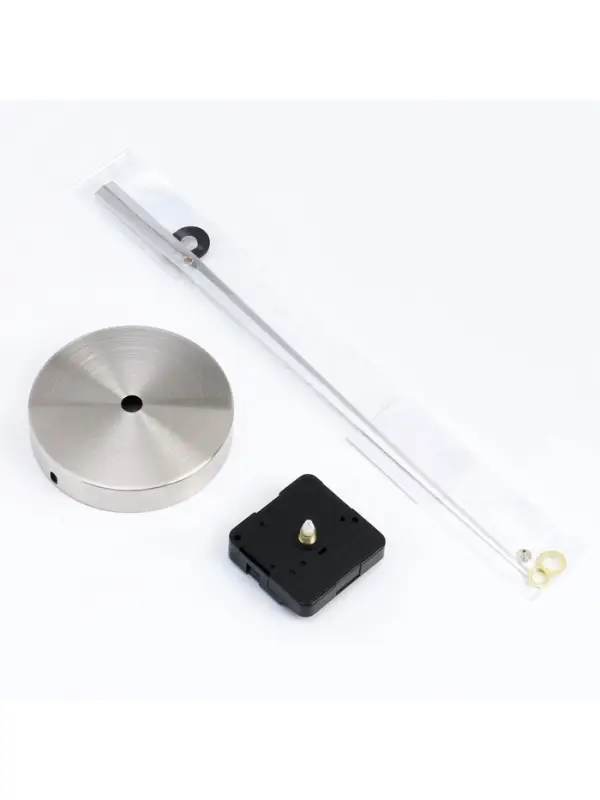 Часовой механизм со стрелками &laquo;Соломон-17&raquo;, плавный ход, шток 10 мм, стрелки 165/245 мм, серебристые