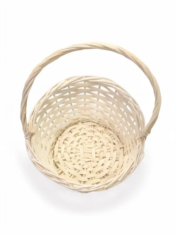 Корзина плетёная 25&times;25&times;5&times;13.5&times;30 см, ива, белая