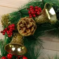 Венок новогодний d=30 см &laquo;Зимнее волшебство. Новогодние колокольчики&raquo;