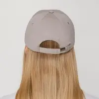 Бейсболка Canopy, серая с черным кантом