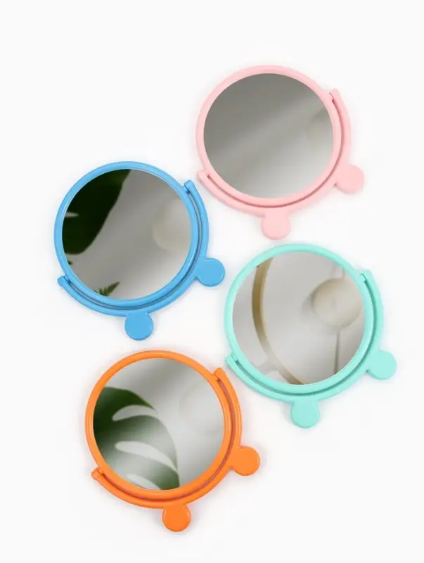 Зеркало настольное, с рамкой для фото, d=23.5 см, (d=17.5 см), МИКС