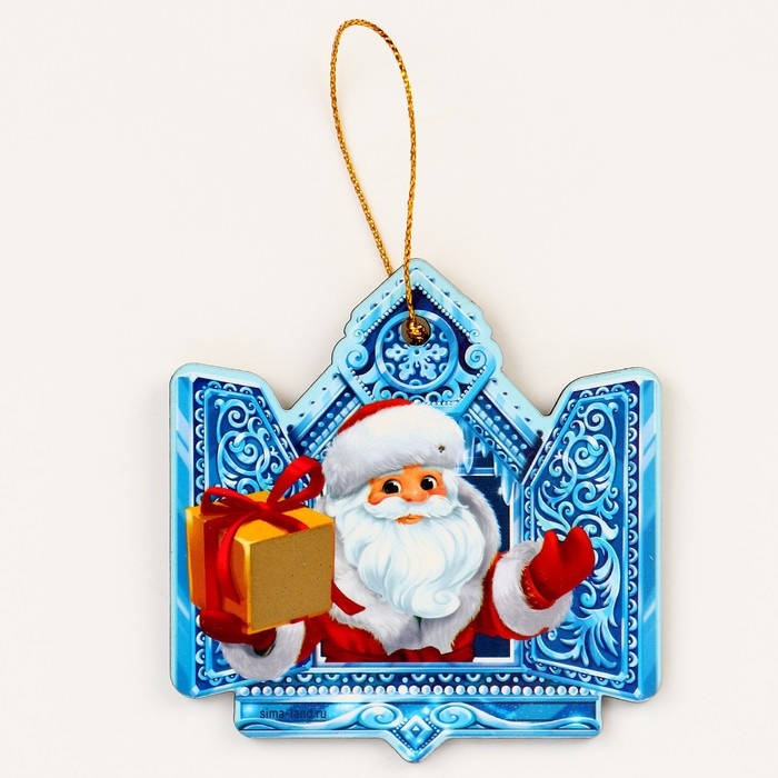 Ёлочная игрушка - подвеска деревянная «Новый год! Дед Мороз» со скретч-слоем Ёлочная игрушка - подвеска деревянная «Новый год! Дед Мороз» со скретч-слоем
