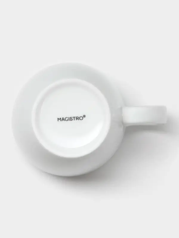Кружка Magistro White gloss, 400 мл, фарфор, белая