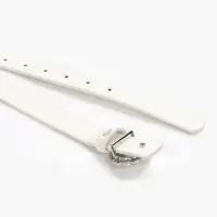 Ремень женский, 2.3&times;107 см, декоративная металлическая пряжка, белый