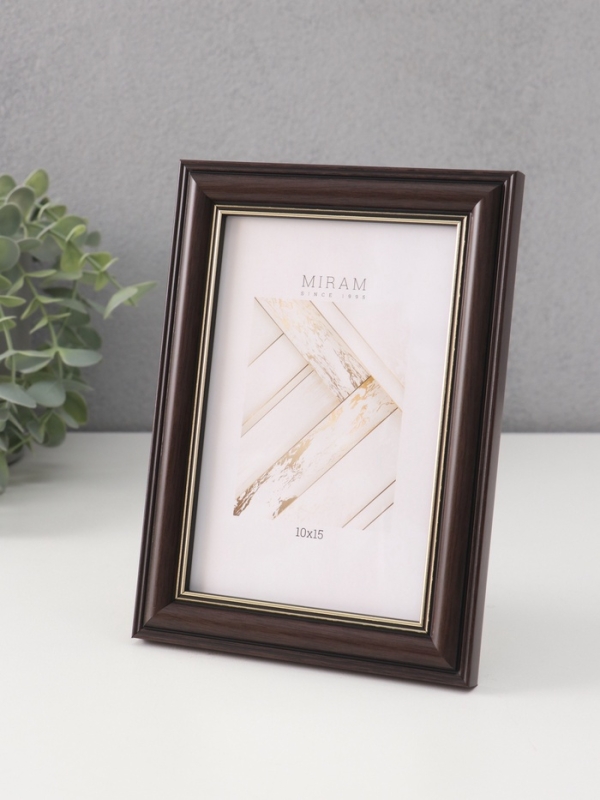Фоторамка пластик Фоторамка пластик "МИРАМ" 10х15 см, венге