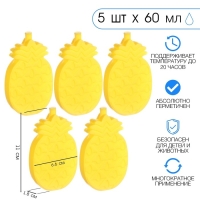 Аккумулятор холода гелевый "Мастер К. Джекфрут", набор 5 штук по 60 мл, хладоэлемент для термосумок,