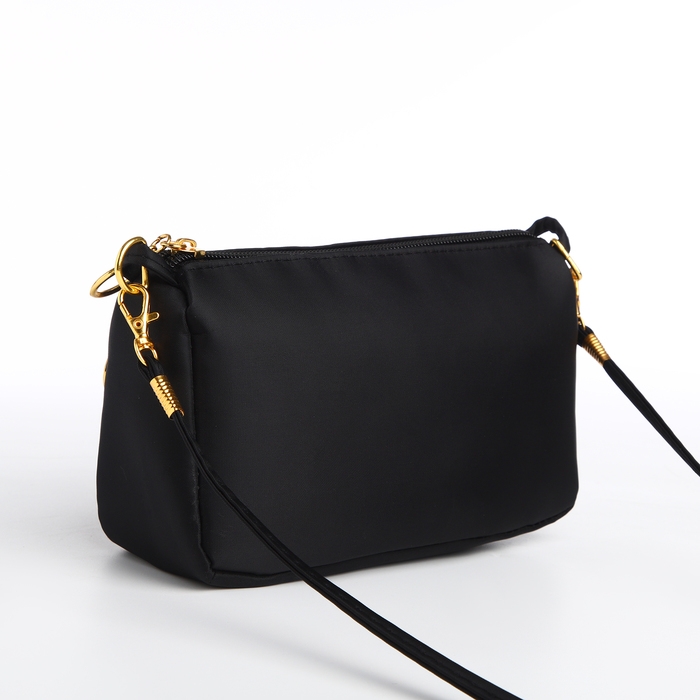 Сумка женская кросс-боди на молнии, цвет чёрный Сумка женская кросс-боди на молнии, цвет чёрный