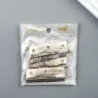 Петля для шкатулки металл с прямыми углами серебро  набор 6 шт 3,7х6,7 см