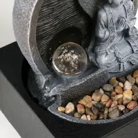 Настольный фонтан с камнями &laquo;Будда под луной&raquo;, от сети подсветка, 18&times;18&times;24 см