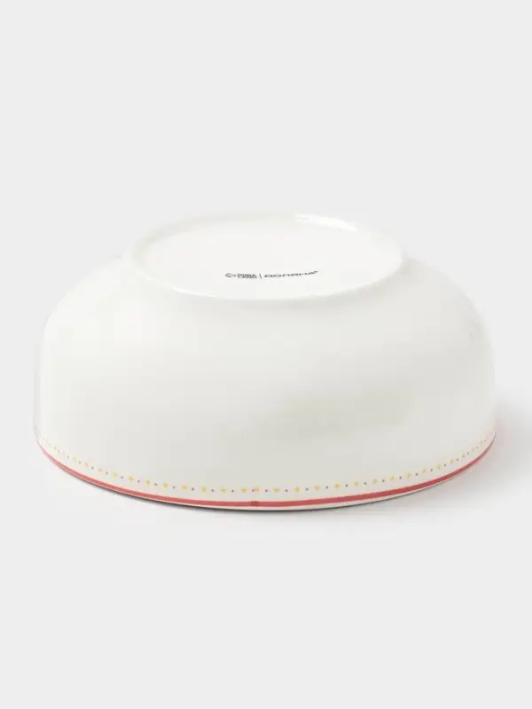 Салатник новогодний Доляна &laquo;Московский мишка&raquo;, 580 мл, 15.5&times;6 см, фарфор, белый