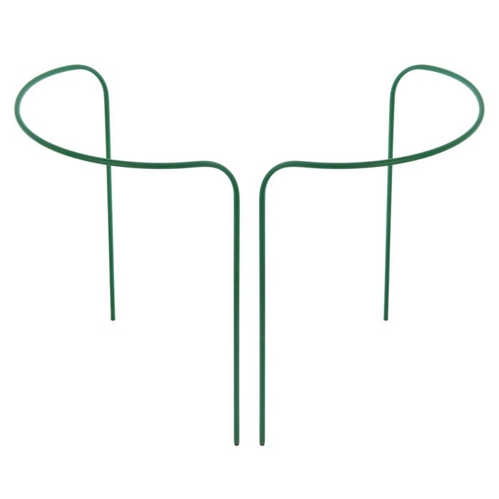 Кустодержатель, d = 40 см, h = 60 см, ножка d = 1 см, металл, набор 2 шт., зелёный