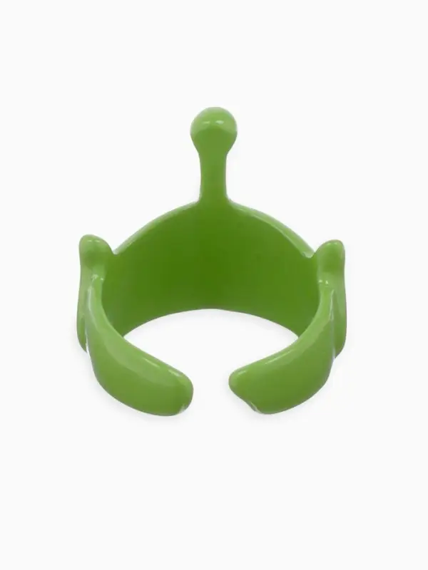 Кольцо &laquo;Монстрик&raquo;, с антенной, зелёное, безразмерное