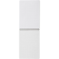 Блокнот 80л,клетка,А5 Flora 1,пласт.обл,серебр.спираль