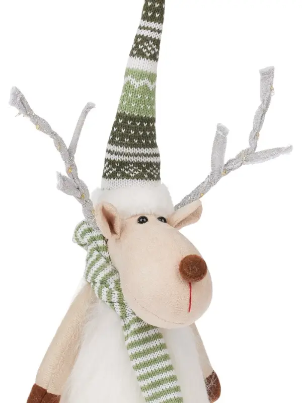 Фигура текстиль «Новогодний лосик» 58 см, 10 LED, от батареек АА×3, свечение тёплое белое Фигура текстиль «Новогодний лосик» 58 см, 10 LED, от батареек АА×3, свечение тёплое белое