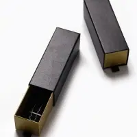 Коробочка подарочная под набор &laquo;Помада&raquo;, 4&times;12&times;4 см, чёрная