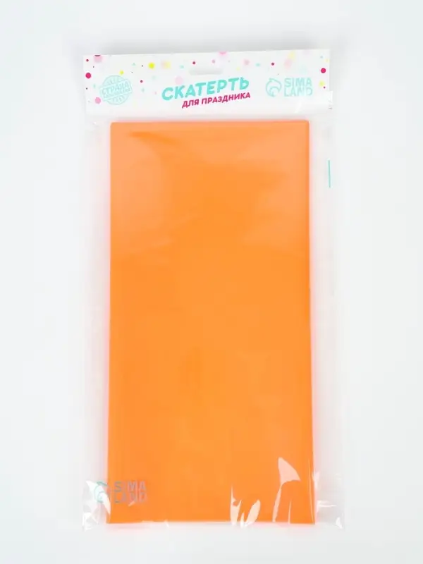 Скатерть одноразовая 137&times;183 см, флуоресцентная, оранжевая
