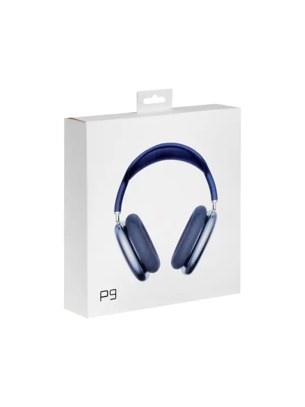 Наушники беспроводные, полноразмерные, P9, Bluetooth 5.0, с микрофоном, Jack 3.5 мм 150 мАч, синие Наушники беспроводные, полноразмерные, P9, Bluetooth 5.0, с микрофоном, Jack 3.5 мм 150 мАч, синие