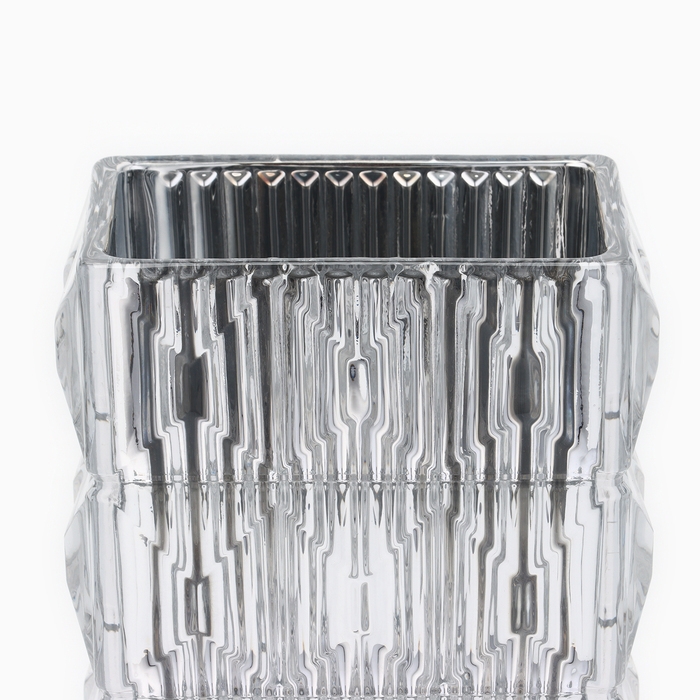 Ваза для цветов «Монарда» из стекла, серебро 25×13,5×9,5 см Ваза для цветов «Монарда» из стекла, серебро 25×13,5×9,5 см