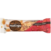 Батончик ореховый Nut N Go, 42гХ18шт/уп с арахисом и клюквой ВК248