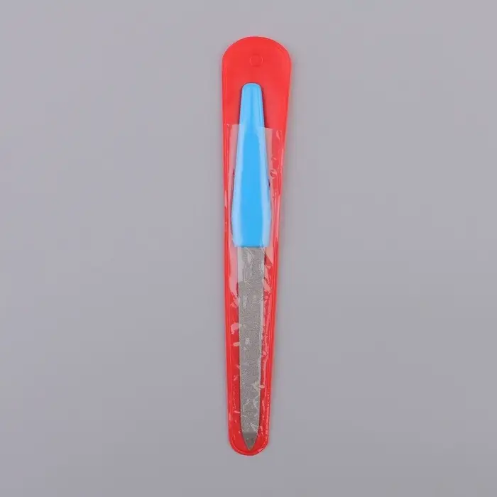 Пилка металлическая для ногтей, 15 см, в чехле, МИКС