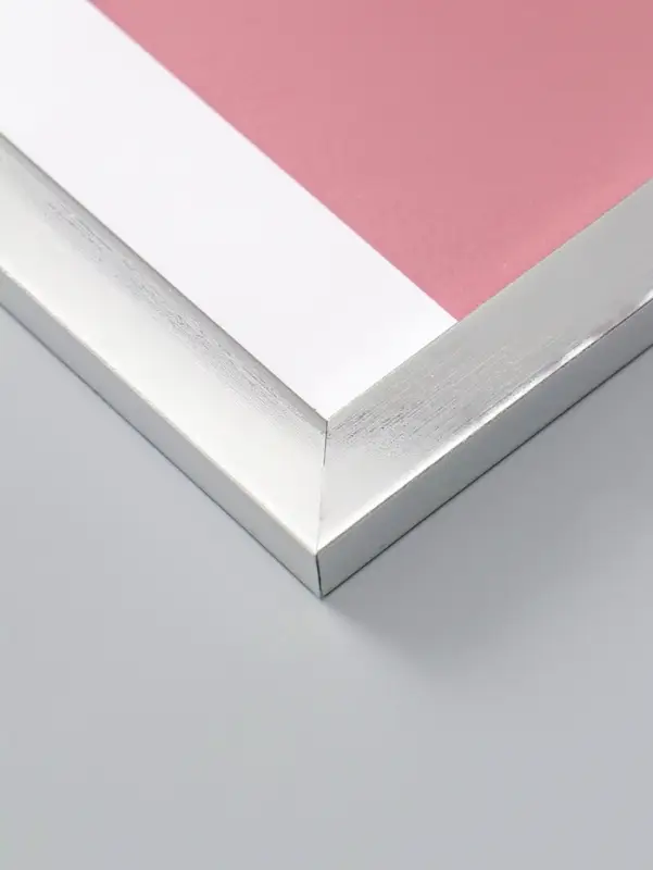 Фоторамка для фото 21х29,7 см (А4) "Oframe", пластик, серебро, (пластик экран)