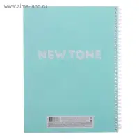 Тетрадь А4, 80 листов в линейку, на гребне NEWtone PASTEL МЯТА, обложка мелованный картон, глянцевая ламинация