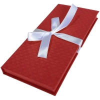Конверт д/денег (коробка)с бантом,тисн РОМБ,172х83х16,красный, Д10303П.032