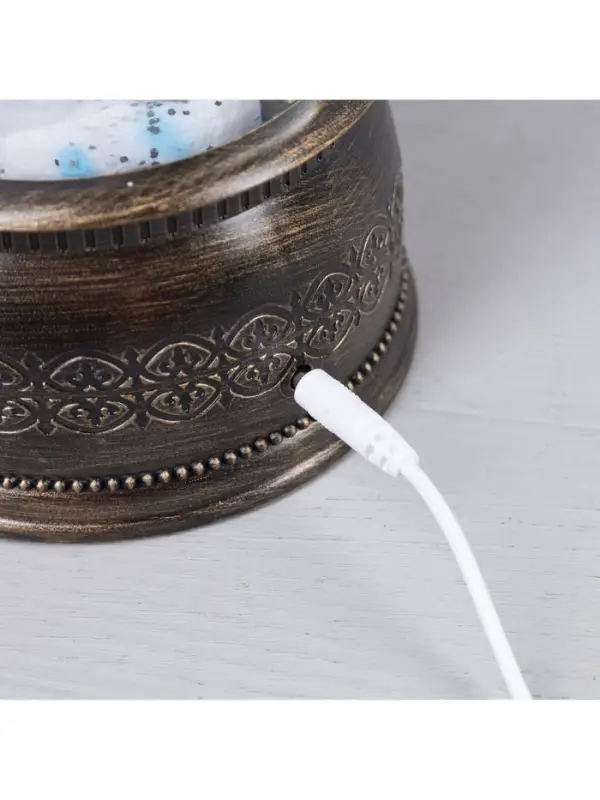 Светодиодная фигура &laquo;Фонарь с детьми и снеговиком&raquo; 15&times;30&times;12.5 см, пластик, от батареек ААх3, USB, свечение тёплое белое