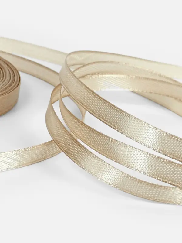 Лента атласная, 6 мм, 23±1 м, тёмно-кремовая №268 Лента атласная, 6 мм, 23±1 м, тёмно-кремовая №268