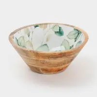 Салатник &laquo;Листья&raquo;, 25&times;25&times;10 см, дерево манго