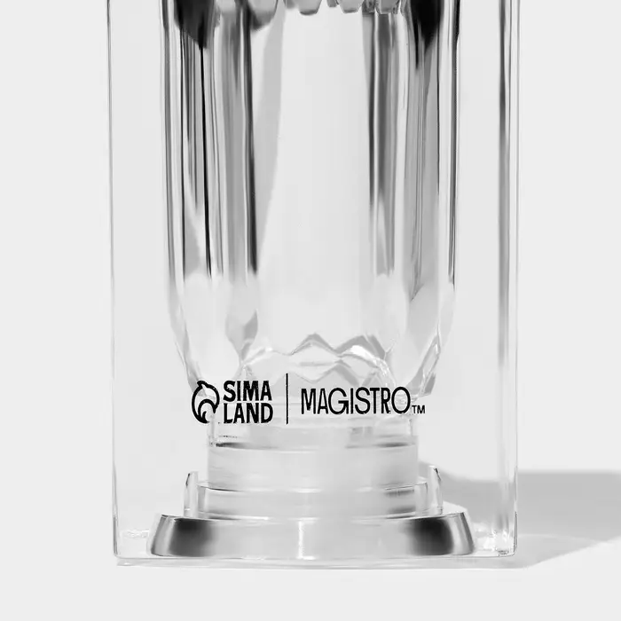 Набор для специй Magistro Glace, 2 предмета: мельница с ручкой, солонка, акрил, прозрачный