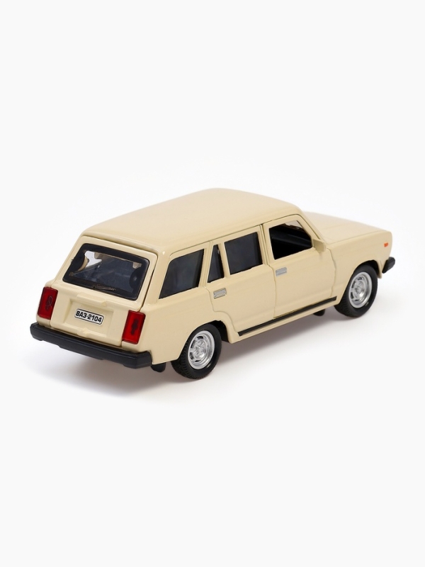 Машинка металлическая «ВАЗ-2104», ретро - модель «ЖИГУЛИ», открываются двери, багажник, инерция, 12 см, бежевый