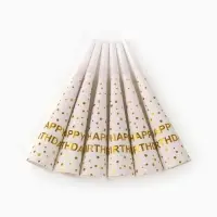 Дудка-гудок "Happy birthday", набор 6 штук