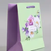 Пакет подарочный ламинированый "Счастья и гармонии" 11,5 х 14,5 х 6,5 см