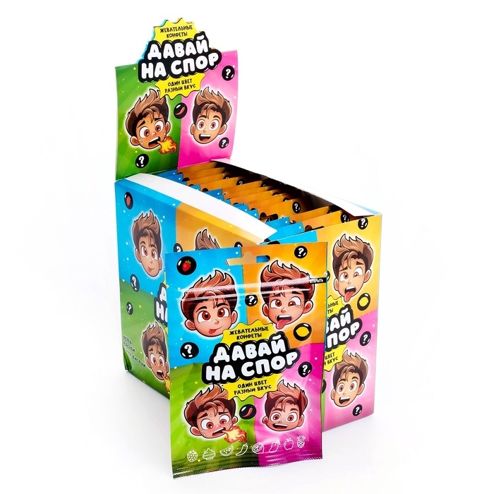 НАБОР конфеты жевательные  НАБОР конфеты жевательные "Давай на спор", 300 г