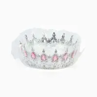 Корона для торта ( Серебро с розовыми камнями) Корона для торта ( Серебро с розовыми камнями)