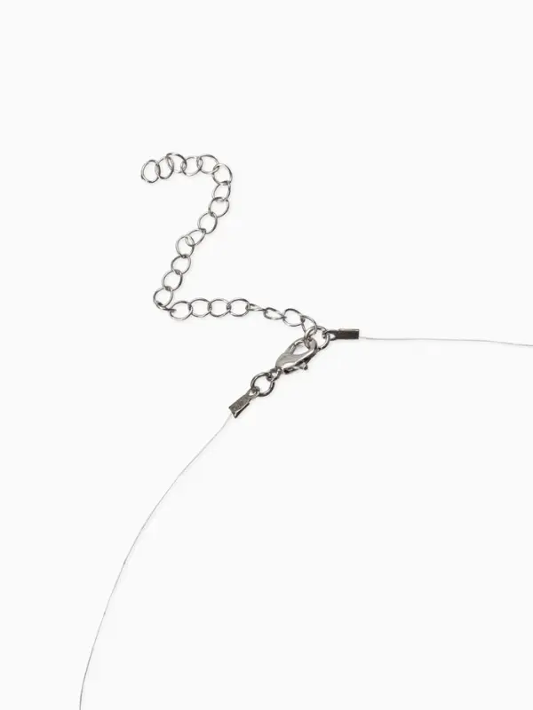 Кулон на леске Кулон на леске "Капля росы", дорожка, цвет белый в серебре