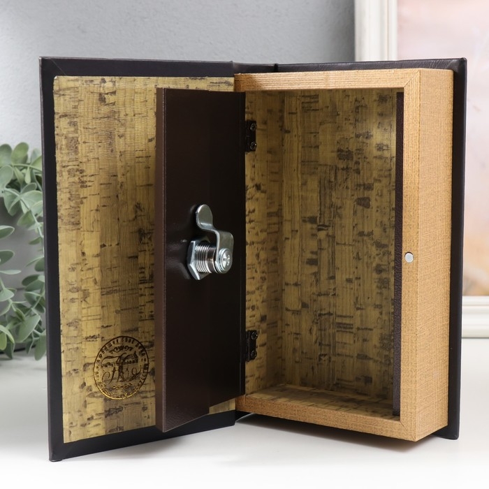 Сейф-книга дерево кожзам Сейф-книга дерево кожзам "Принципы финансового мышления" 21х13х5 см