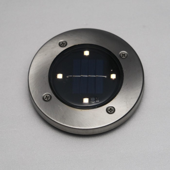 Садовый светильник на солнечной батарее, 11.5×13×11.5 см, 4 LED, свечение тёплое белое Садовый светильник на солнечной батарее, 11.5×13×11.5 см, 4 LED, свечение тёплое белое